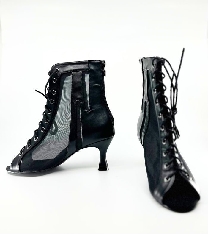 Ladies Dance Booties In 2.5 Inch Flared Heel - (LUNA) - Rockabilly Australia Pty Ltd