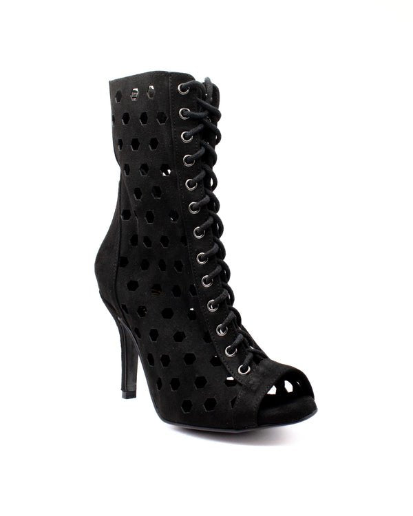 Ladies Dance Booties in Black - (COBRA) - Rockabilly Australia Pty Ltd