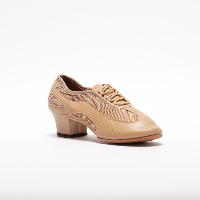 Ladies Split - Sole, 1.5 Inch Cuban Heel, Practice Shoe In Tan Leather - (S902T) - Rockabilly Australia Pty Ltd