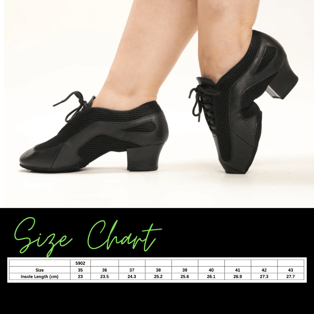 Ladies Split - Sole, 1.5 Inch Cuban Heel, Suede Sole Practice Dance Shoe (S902) - Rockabilly Australia Pty Ltd