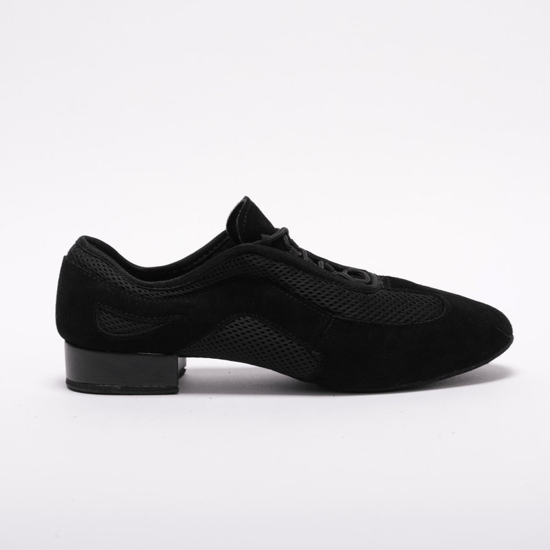 Mens, Suede leather and Mesh panelling, Split sole, 1 Inch Standard Heel, High Performance Dance Shoe - (9901) - Rockabilly Australia Pty Ltd