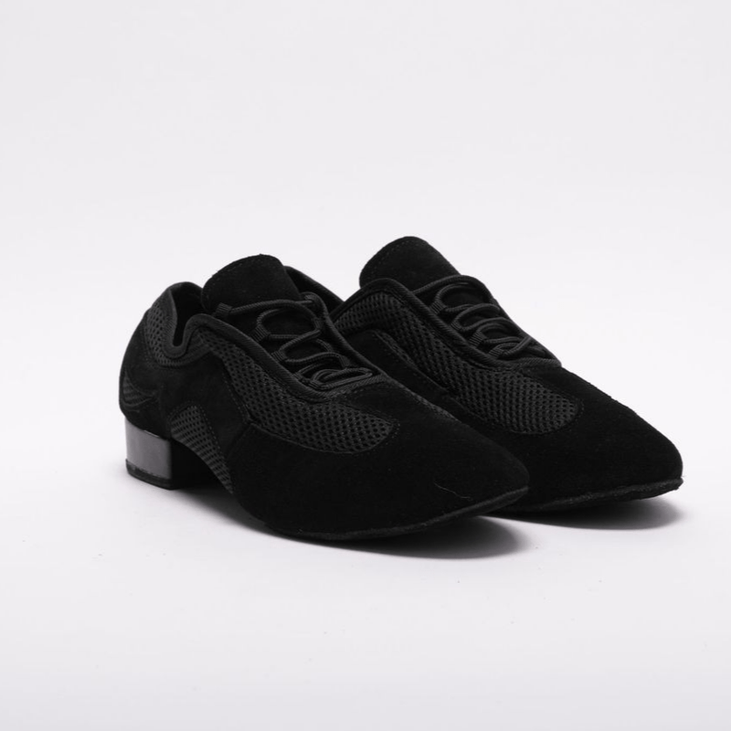 Mens, Suede leather and Mesh panelling, Split sole, 1 Inch Standard Heel, High Performance Dance Shoe - (9901) - Rockabilly Australia Pty Ltd