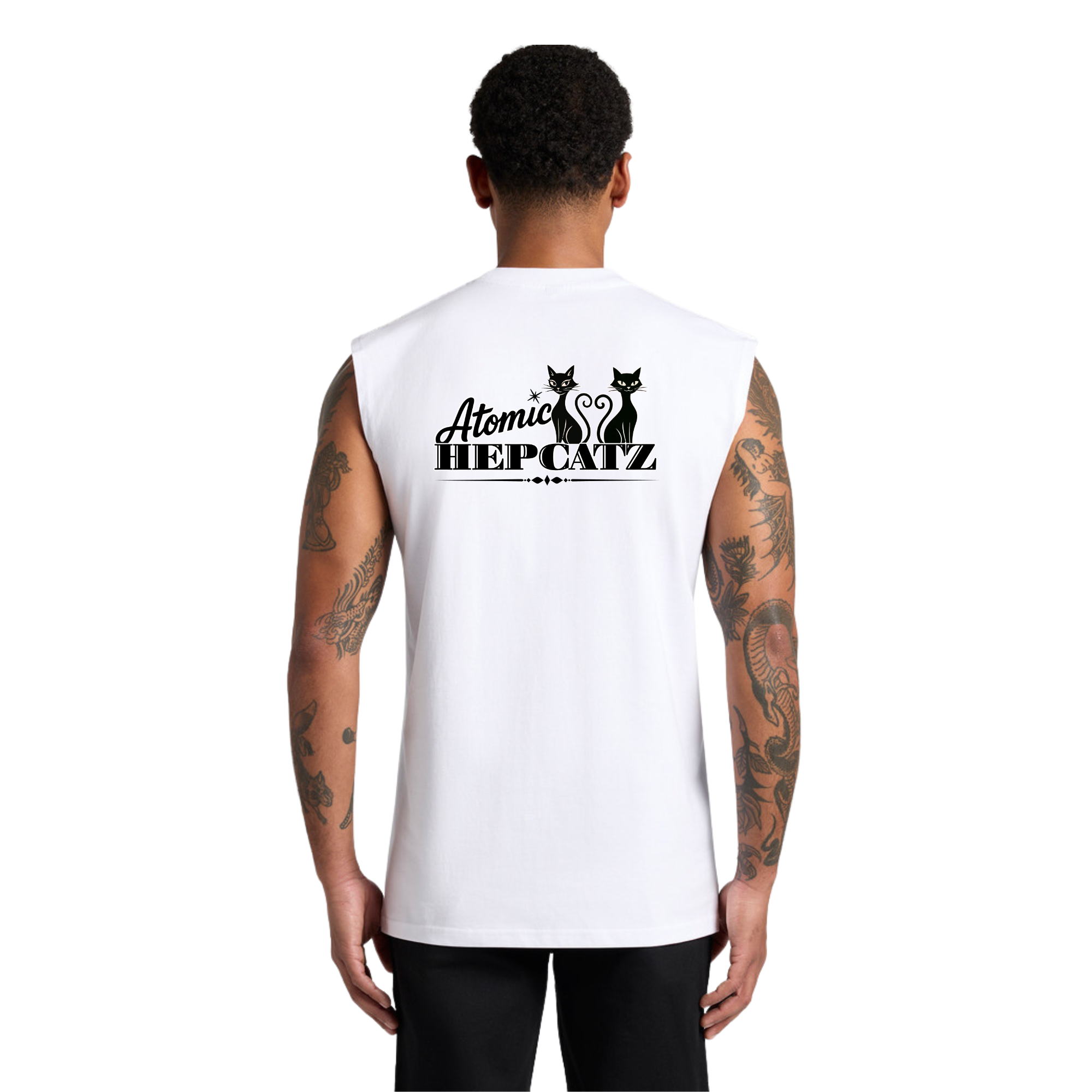 White Atomic Hepcatz Men’s Crew Classic Tank (5073)