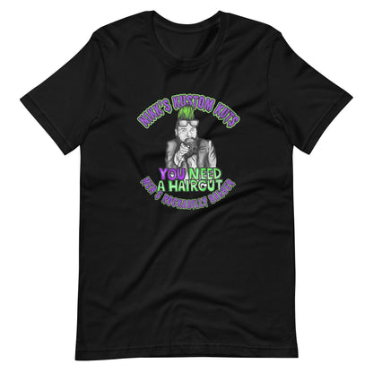 Nikk's Kustom Kuts "You Need A Haircut" Unisex Tee in Black - Rockabilly Australia Pty Ltd