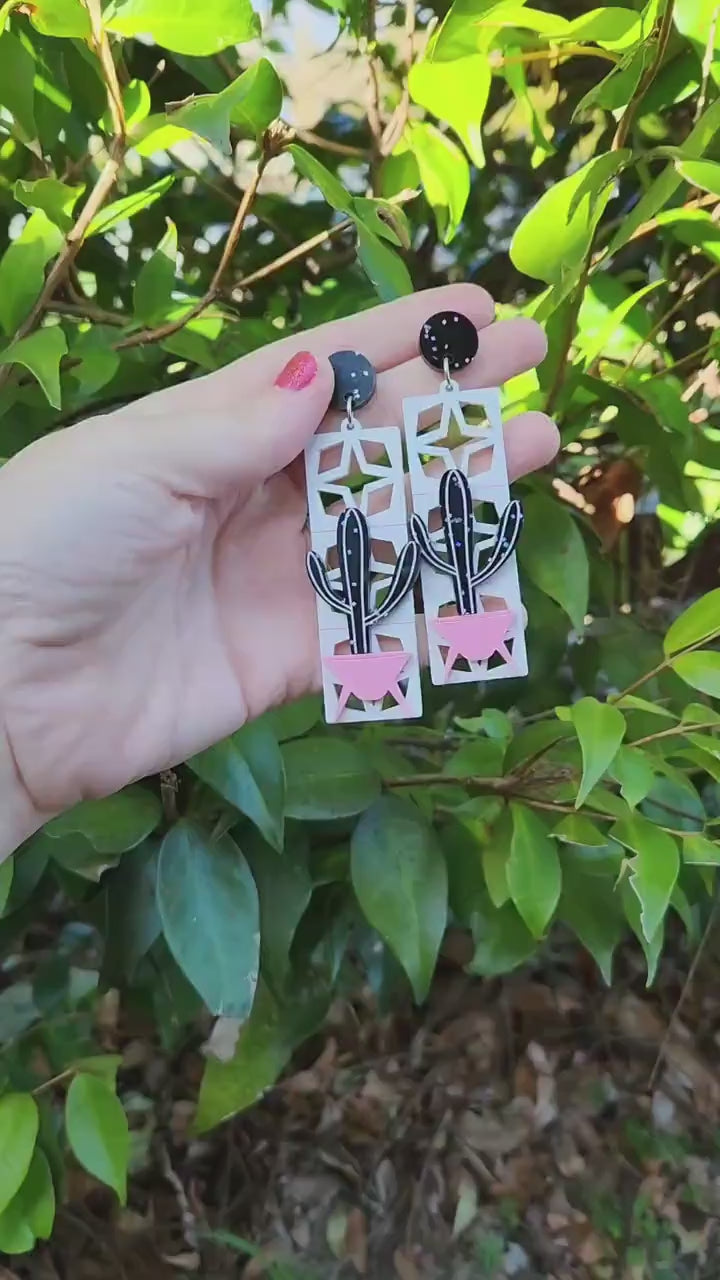 Cactus & Breeze Block Earrings – Palm Springs Style (CBBE)