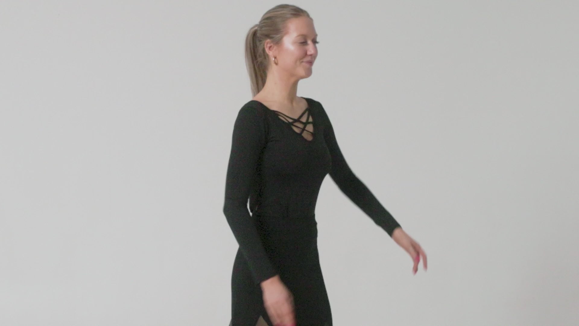 Ladies Black Premium Ballroom Practice Dance Skirt - (OLIVIA)