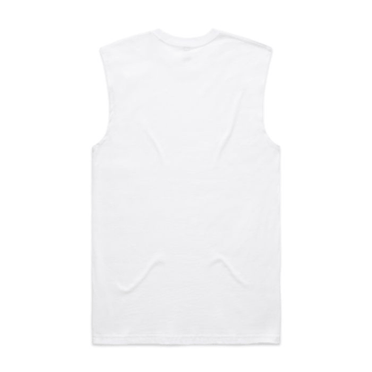 Rockabilly Australia Men's Tank Top with Cream Logo in White (5073) - Rockabilly Australia Pty Ltd
