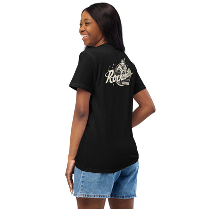 Rockabilly Australia Unisex Crew Tee with Cream Logo in Black - Rockabilly Australia Pty Ltd