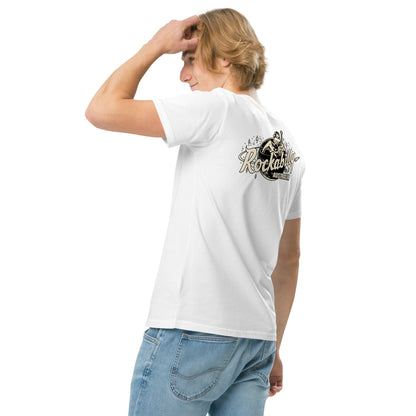 Rockabilly Australia Unisex Crew Tee with Cream Logo in White - Rockabilly Australia Pty Ltd