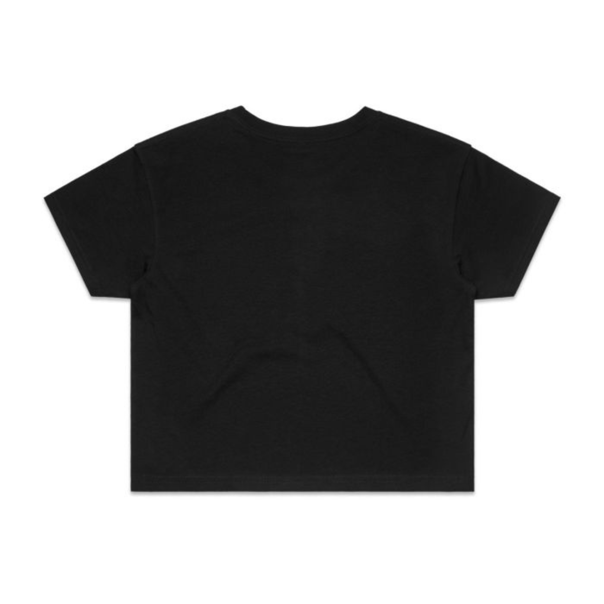 Rockabilly Australia Women’s Crop Tee with Cream Logo in Black (4062) - Rockabilly Australia Pty Ltd