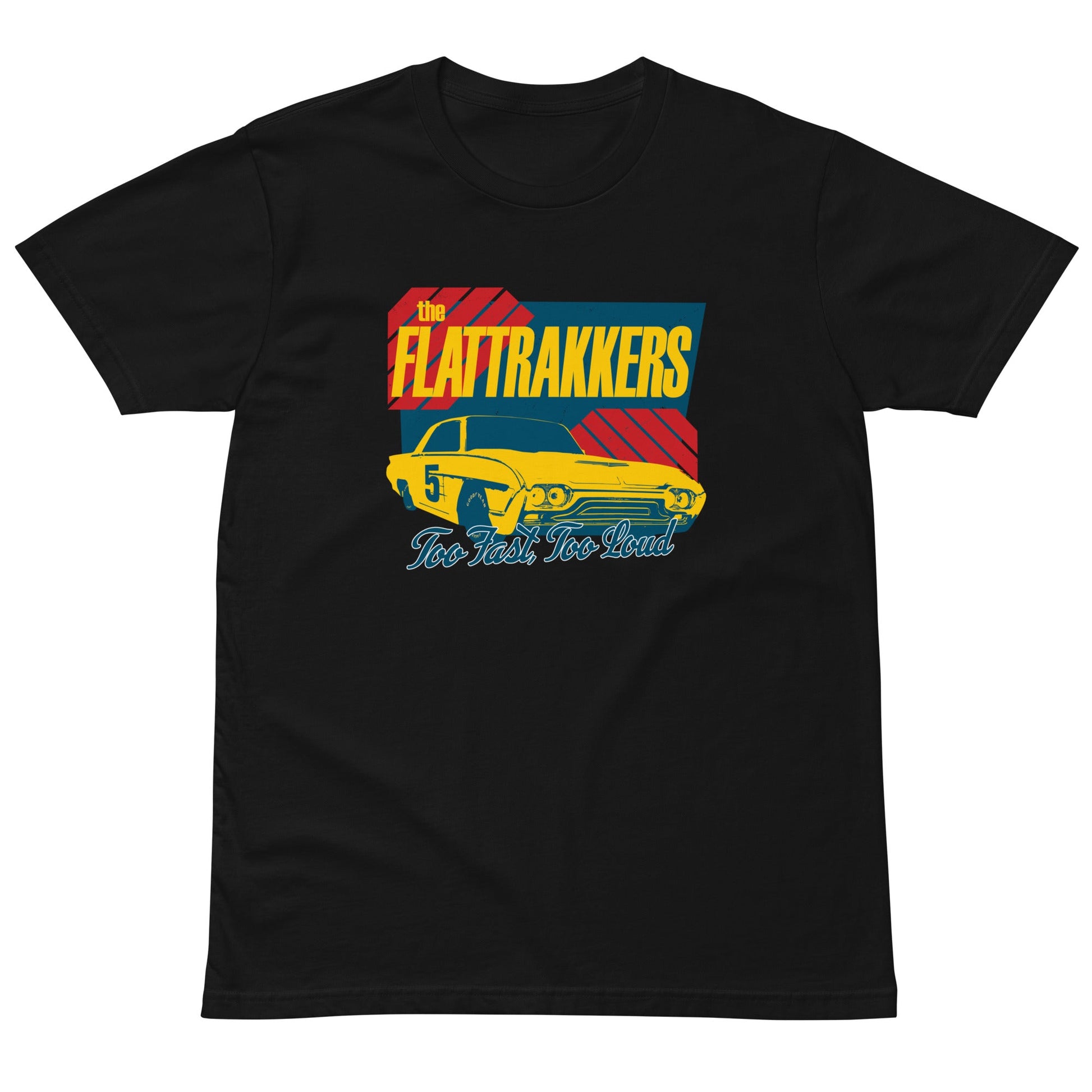 The Flattrakkers NASCAR Style Unisex Tee in Black - Rockabilly Australia Pty Ltd