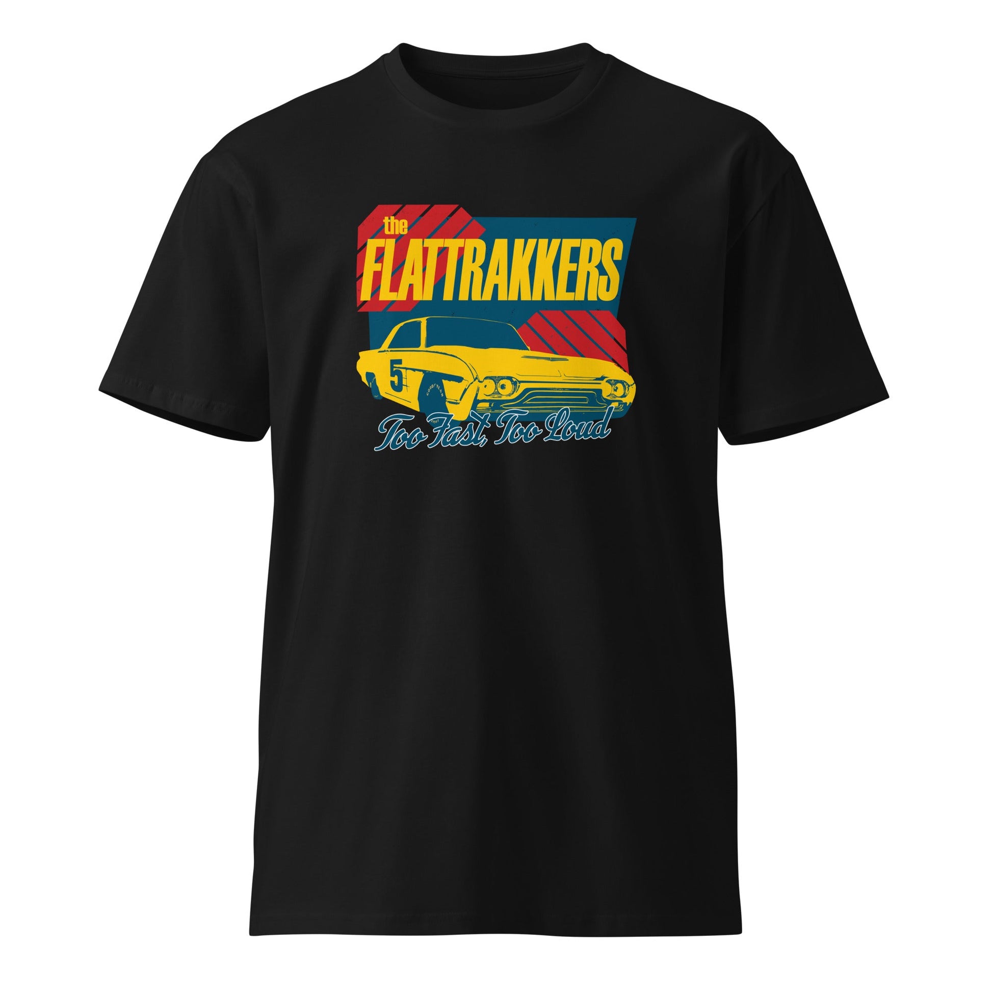 The Flattrakkers NASCAR Style Unisex Tee in Black - Rockabilly Australia Pty Ltd