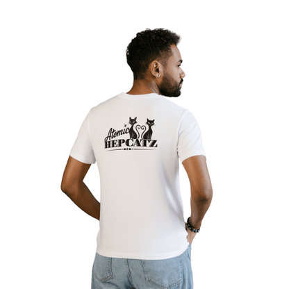 White Atomic Hepcatz Unisex Crew Tee - Rockabilly Australia Pty Ltd