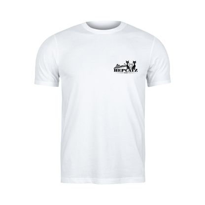 White Atomic Hepcatz Unisex Crew Tee - Rockabilly Australia Pty Ltd