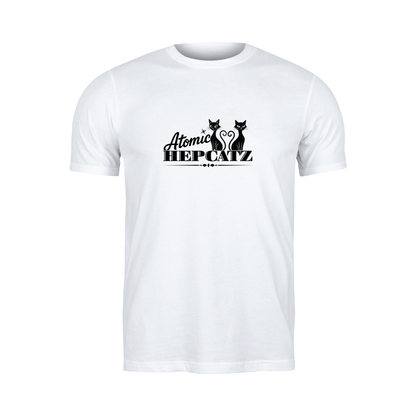 White Atomic Hepcatz Unisex Tee - Rockabilly Australia Pty Ltd