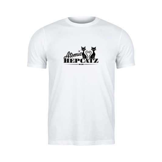 White Atomic Hepcatz Unisex Tee - Rockabilly Australia Pty Ltd