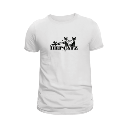 White Atomic Hepcatz Unisex Tee - Rockabilly Australia Pty Ltd